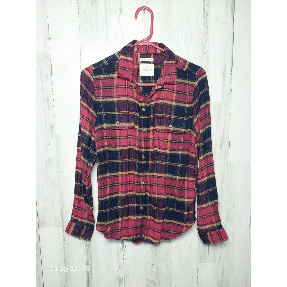 American Eagle Ahh-mazingly Soft Classic Fit Small Flannel Shirt